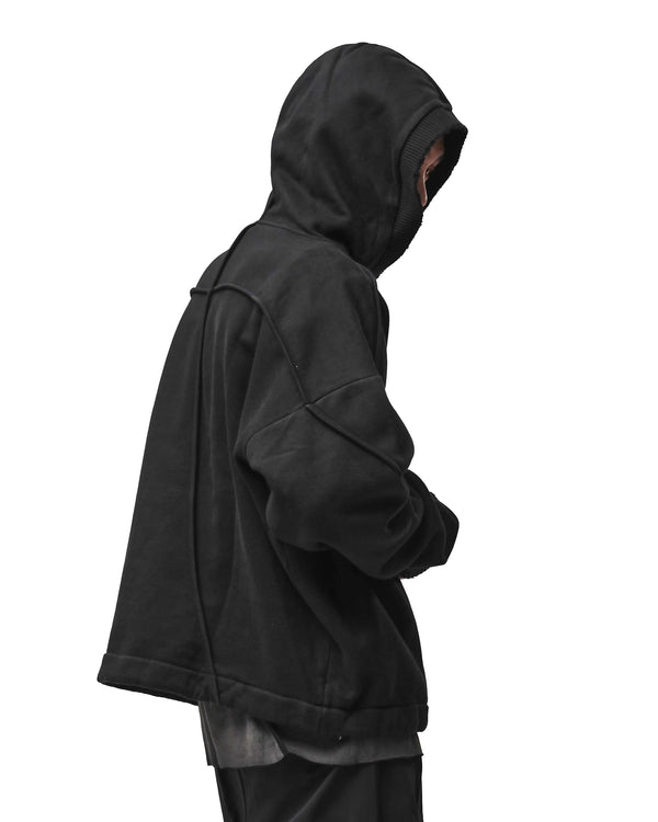 thom krom | M S 192 Cotton Pullover Hoodie Black