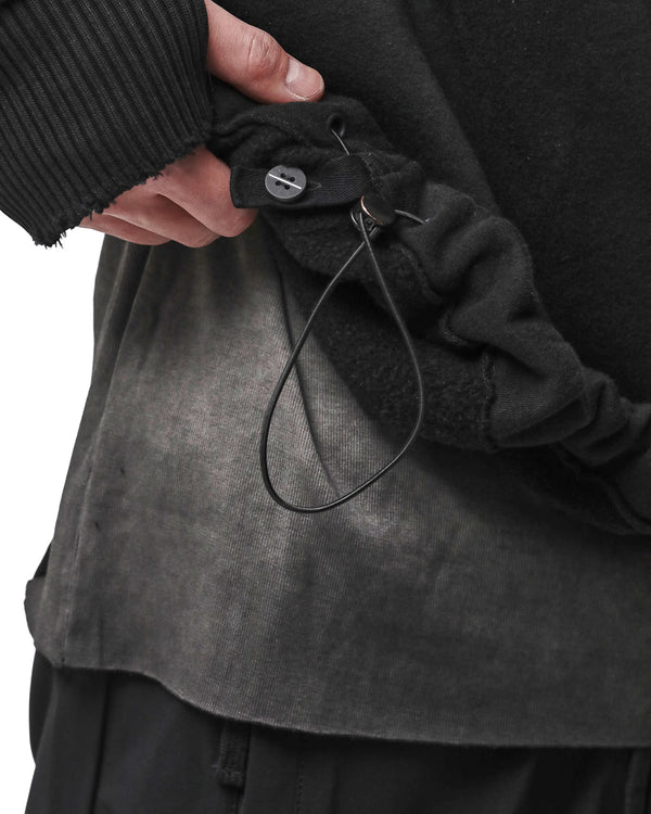 thom krom | M S 192 Cotton Pullover Hoodie Black