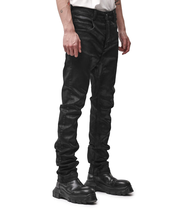 thom krom | M T 107 Denim Trousers Coated Black
