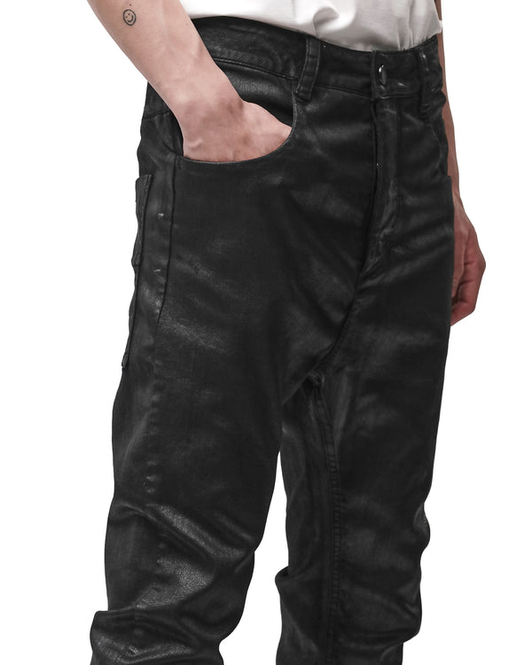 thom krom | M T 107 Denim Trousers Coated Black