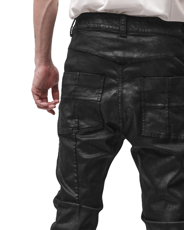 thom krom | M T 107 Denim Trousers Coated Black