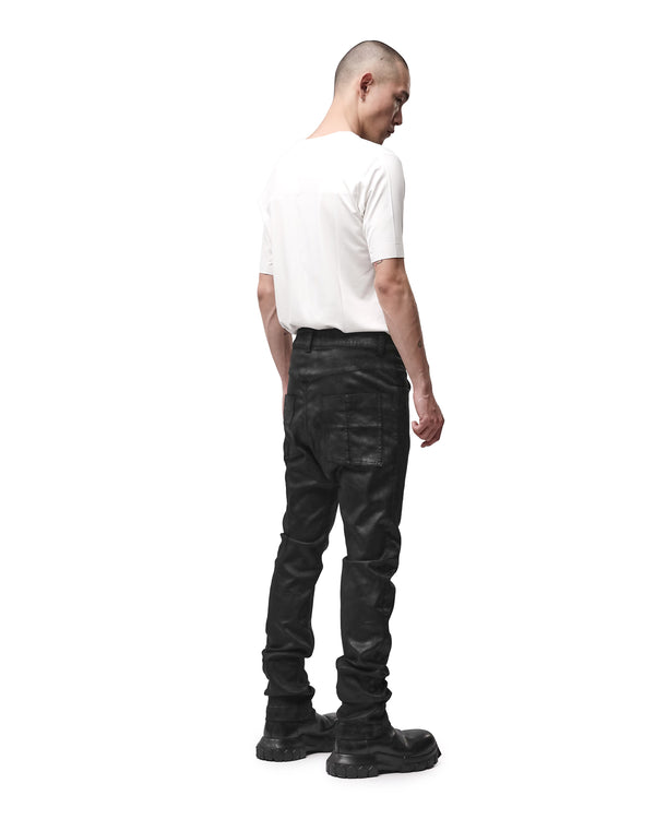 thom krom | M T 107 Denim Trousers Coated Black