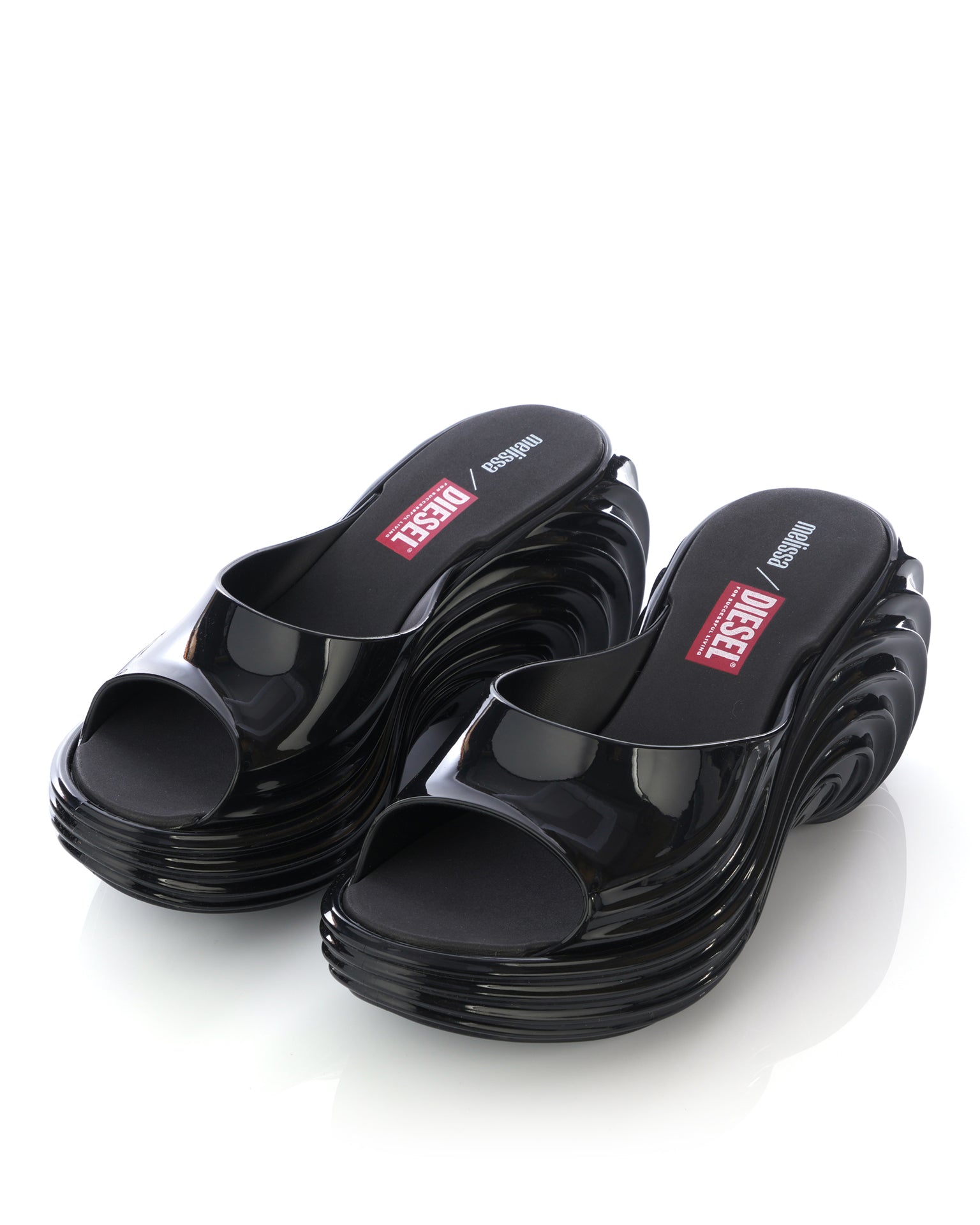 Melissa Quantum Platform + DIESEL【22cm】 Women's Platform mule in Melflex® | Black | Diesel