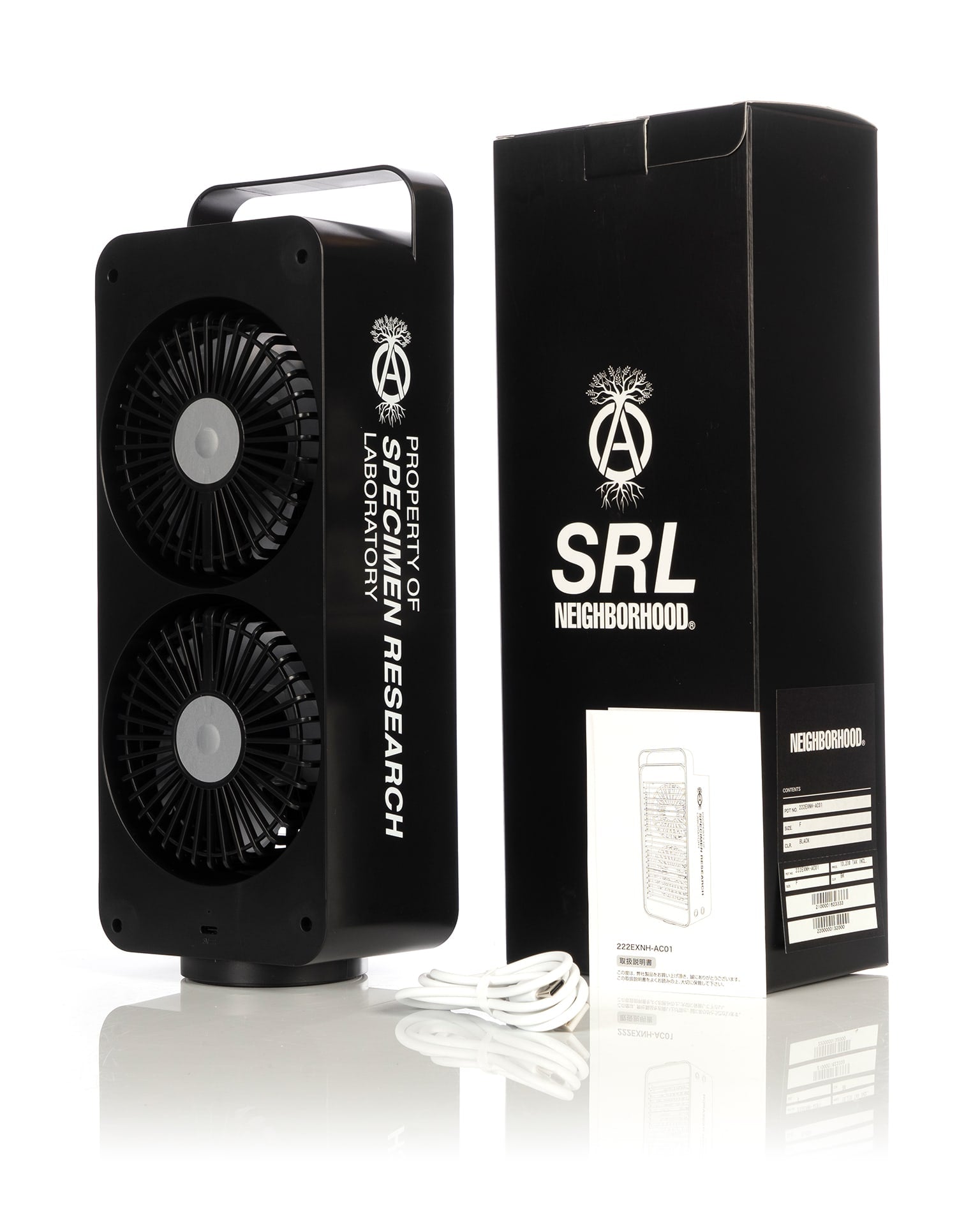 NEIGHBORHOOD | SRL. Swing Fan. AB - Black | Concrete