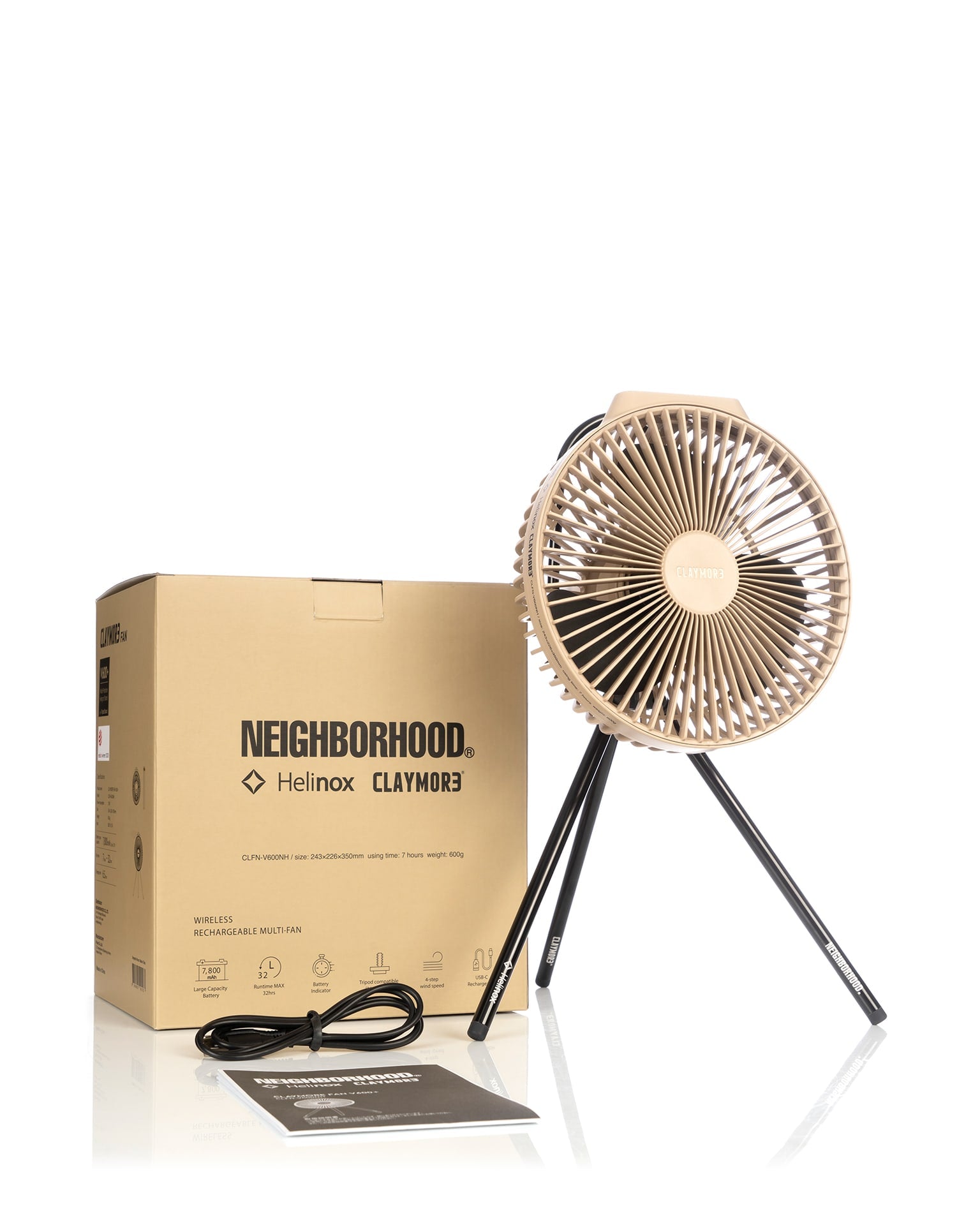 NEIGHBORHOOD | x Claymore x Helinox V600 Fan Natural | Concrete