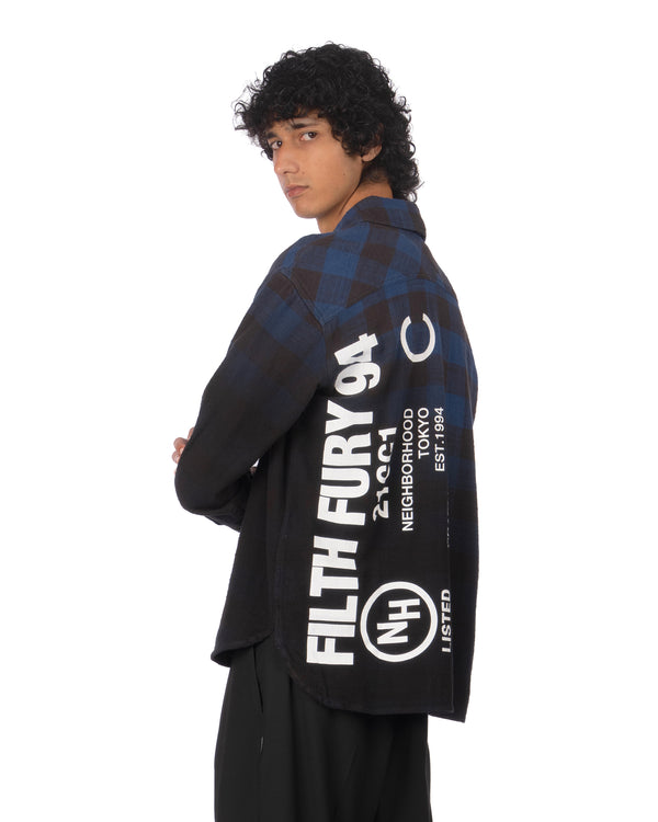 NEIGHBORHOOD | FADE / C-SHIRT Long Sleeve Blue
