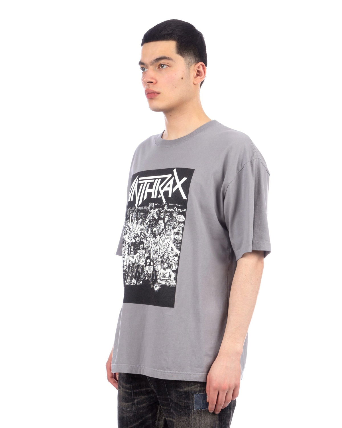 NEIGHBORHOOD | x ANTHRAX T-Shirt-2 Gray - Concrete