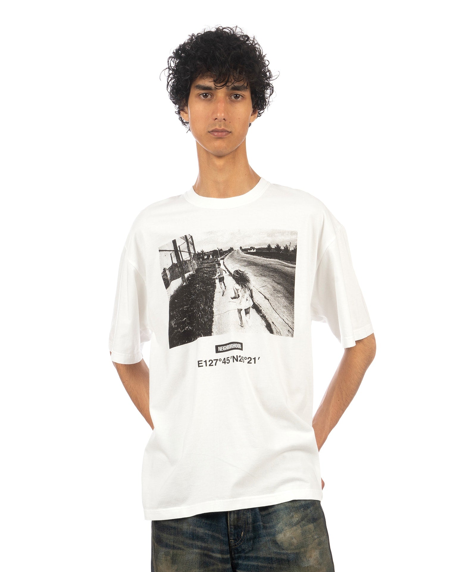 NEIGHBORHOOD | x Osamu Nagahama T-Shirt ST04 White