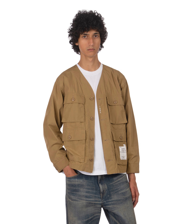 NEIGHBORHOOD | No Collar Utility Jacket Beige