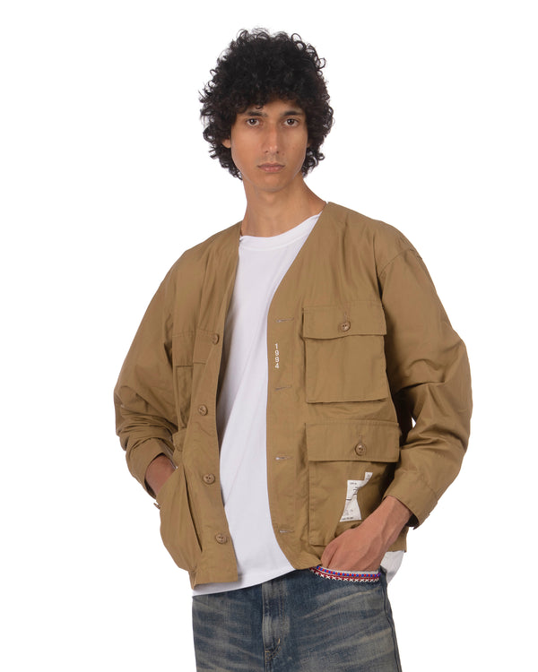 NEIGHBORHOOD | No Collar Utility Jacket Beige