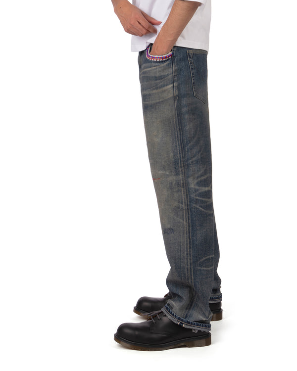 NEIGHBORHOOD | Savage Denim Basic Pants Indigo - Concrete