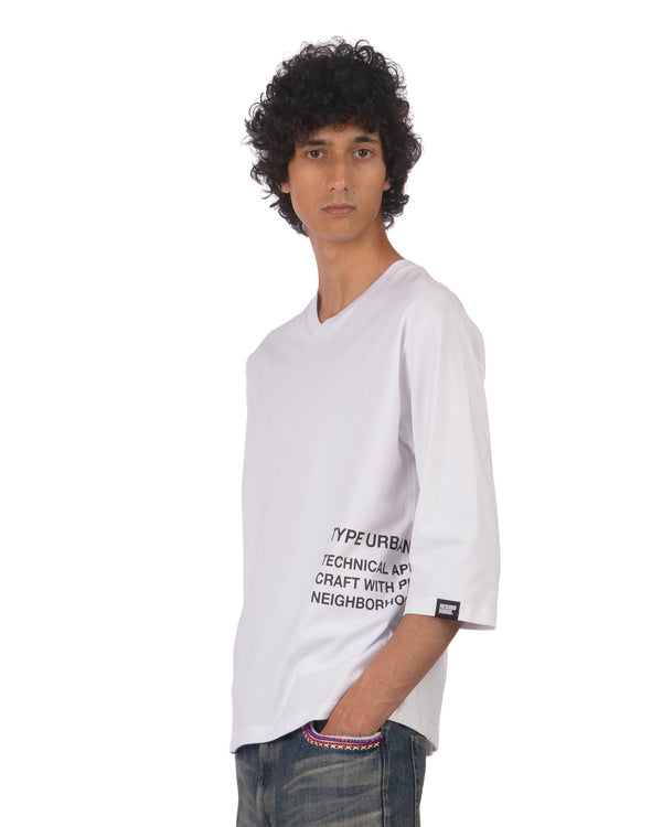 NEIGHBORHOOD | Sheltech V-Neck T-Shirt White