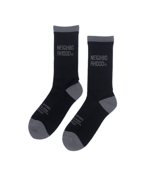 NEIGHBORHOOD | Active Knitted Socks Black - Concrete