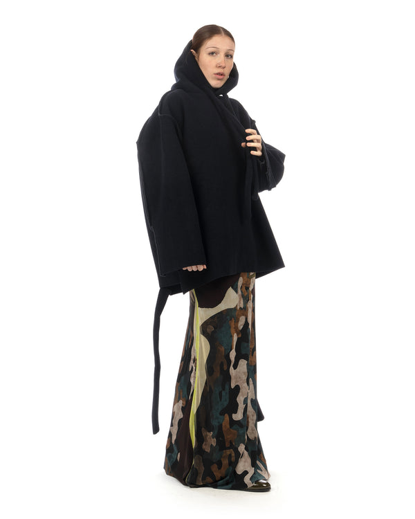 OTTOLINGER | Felted Hooded Scuba Anorak Dark Navy - Concrete