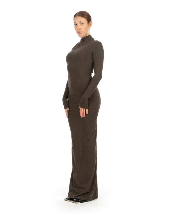 OTTOLINGER Twisted Maxi Dress Brown Concrete - Main Image