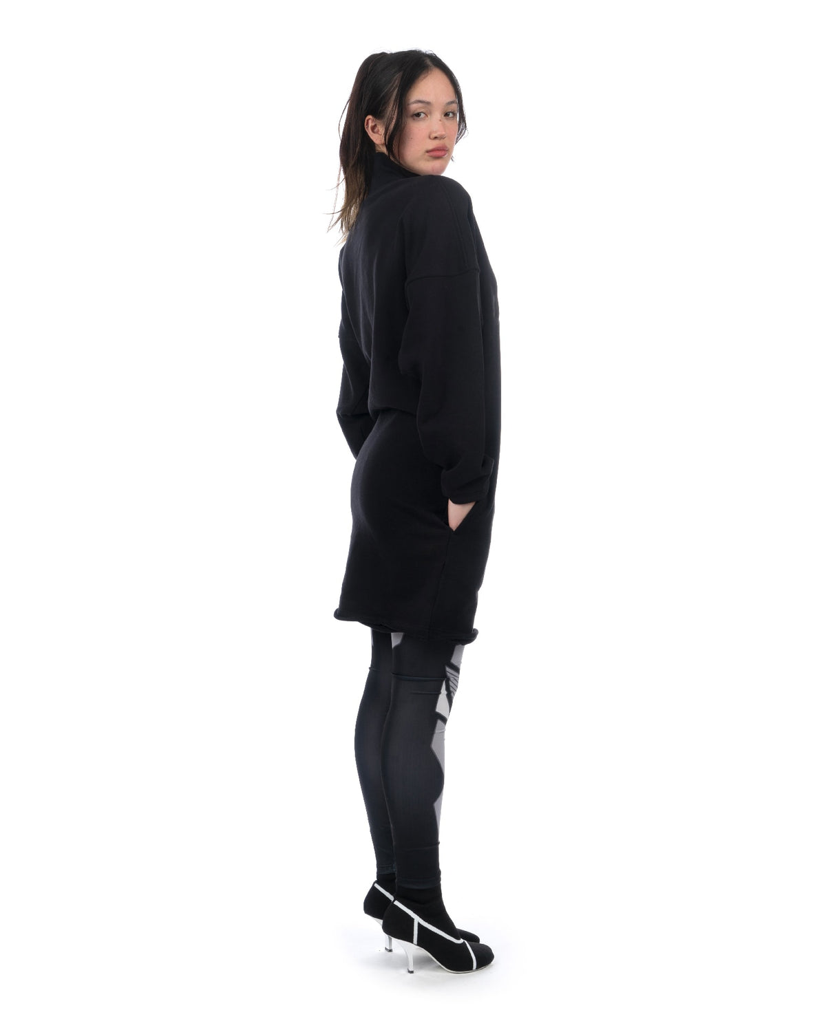 Perks and Mini (P.A.M.) | Elevation High Neck Dress Black - Concrete