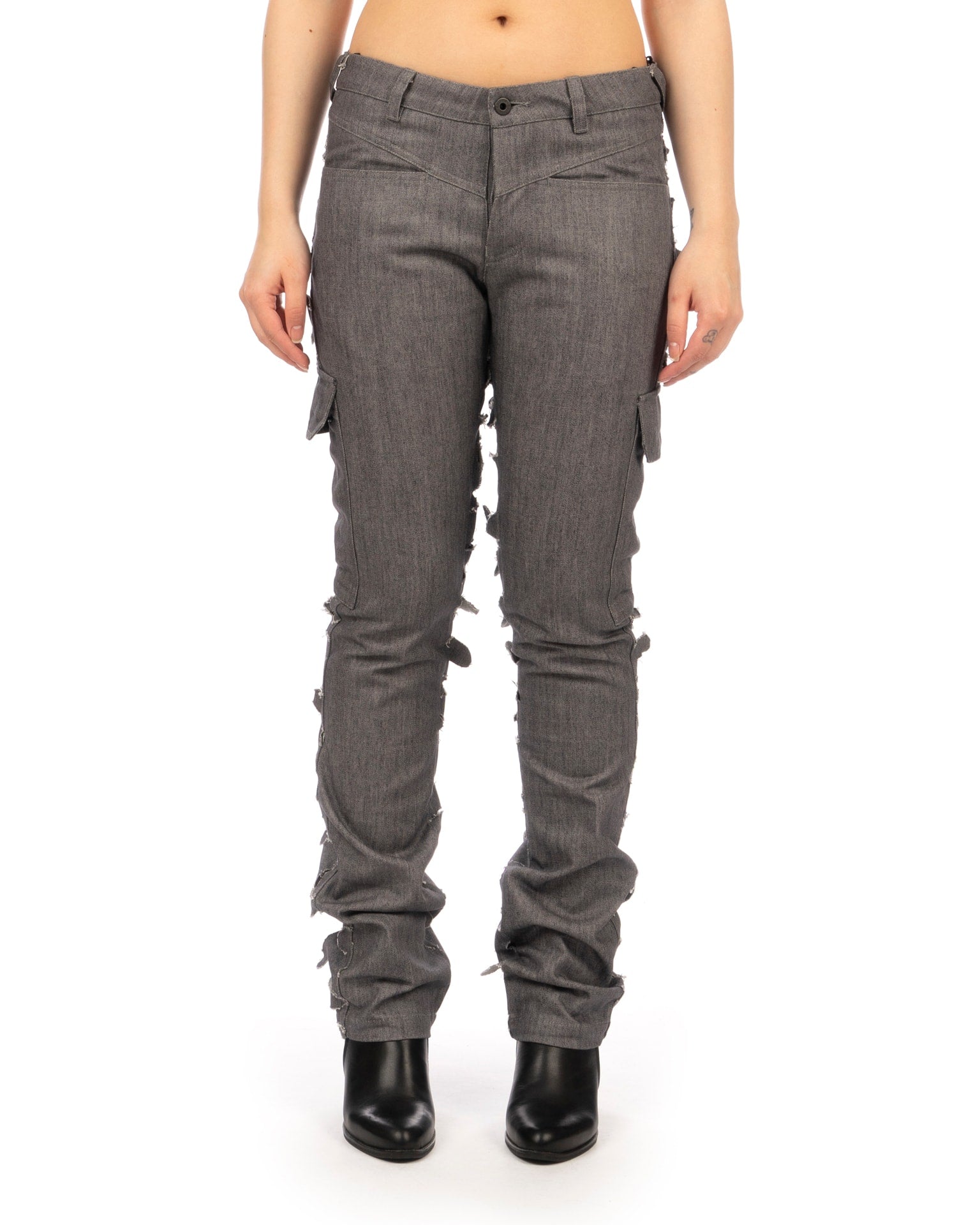 Griffin | Blade Cut Trousers Denim Grey | Concrete