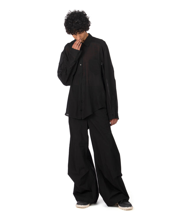 SONGZIO | Bias Drape Flare Pants Black
