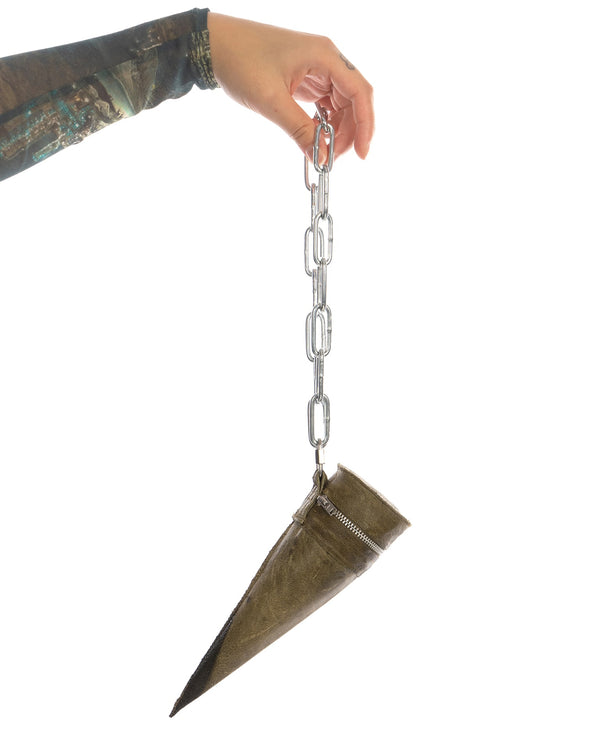 Saddermander | Cone Bag Necklace Olive - Concrete