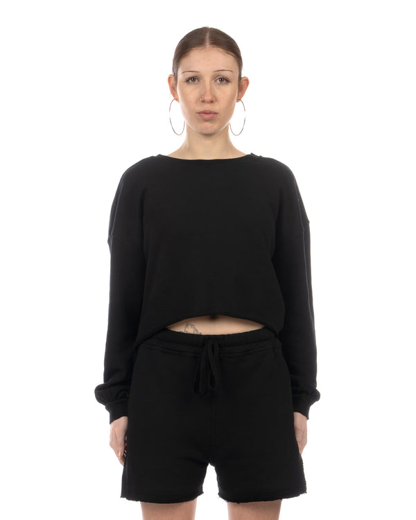 thom krom | Women's W S 496 Pullover Sweatshirt Black - Concrete