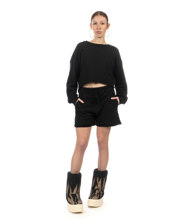 thom krom | Women's W S 496 Pullover Sweatshirt Black - Concrete