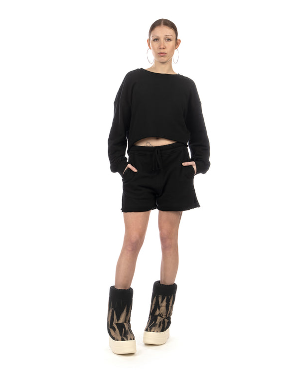 thom krom | Women's W ST 432 Shorts Worked Black - Concrete
