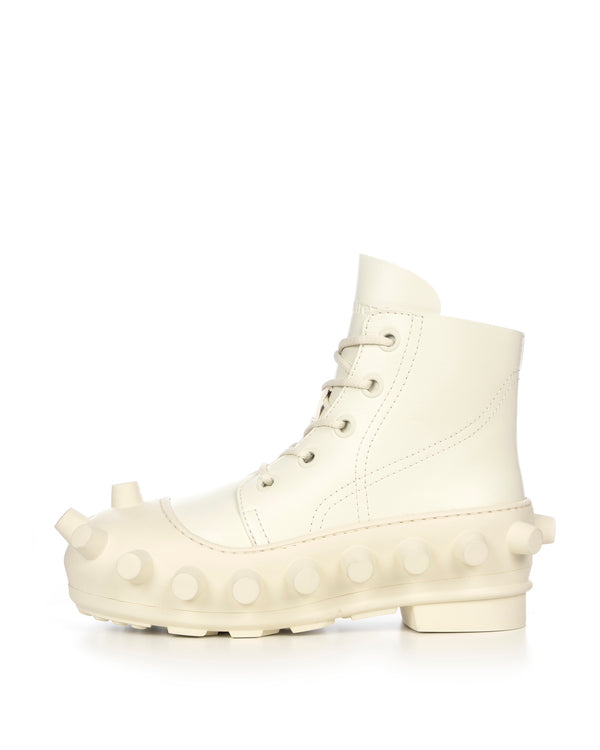 Walter Van Beirendonck | Mid Leather Boom Boots Milk - Concrete