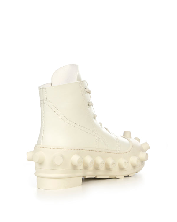 Walter Van Beirendonck | Mid Leather Boom Boots Milk - Concrete