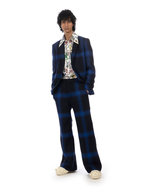 Walter Van Beirendonck | Sharp Blazer Jacket Clematis Blue - Concrete