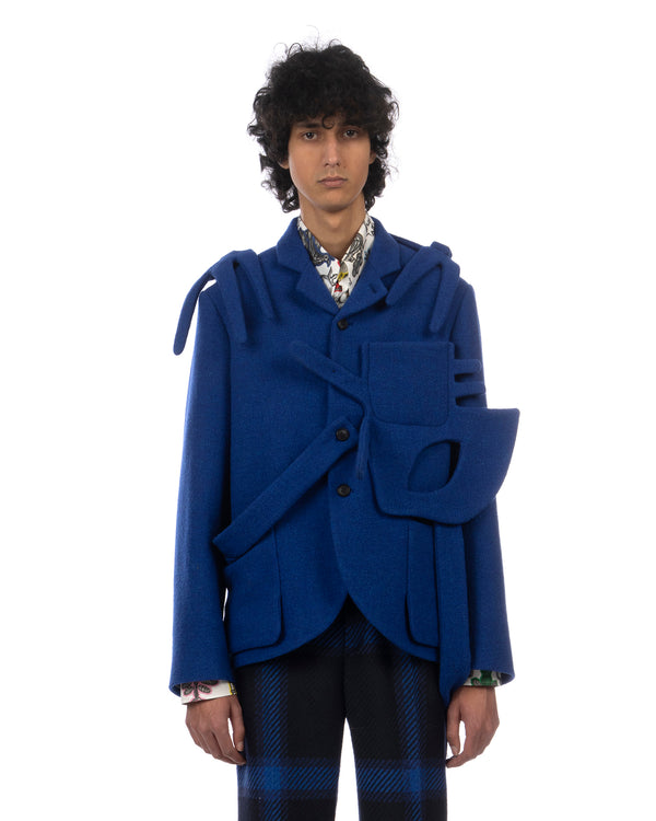 Walter Van Beirendonck | Alien Boxy Blazer Jacket Clematis Blue - Concrete