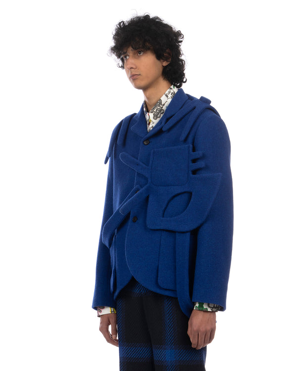 Walter Van Beirendonck | Alien Boxy Blazer Jacket Clematis Blue - Concrete