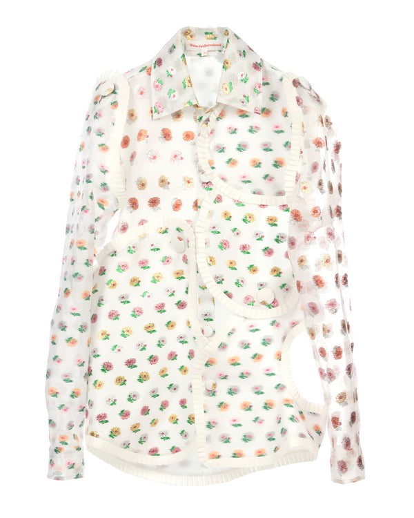 Walter Van Beirendonck | Arp Art Ruffles Shirt Patchwork - Concrete