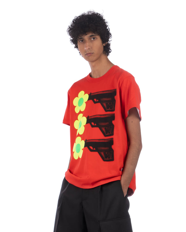 Walter Van Beirendonck | Flower Power Reversible T-Shirt Flame Scarlet