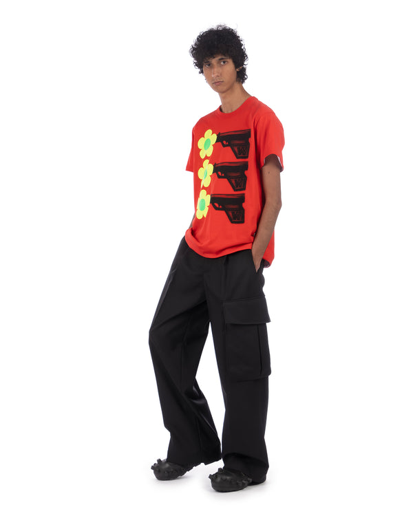 Walter Van Beirendonck | Flower Power Reversible T-Shirt Flame Scarlet