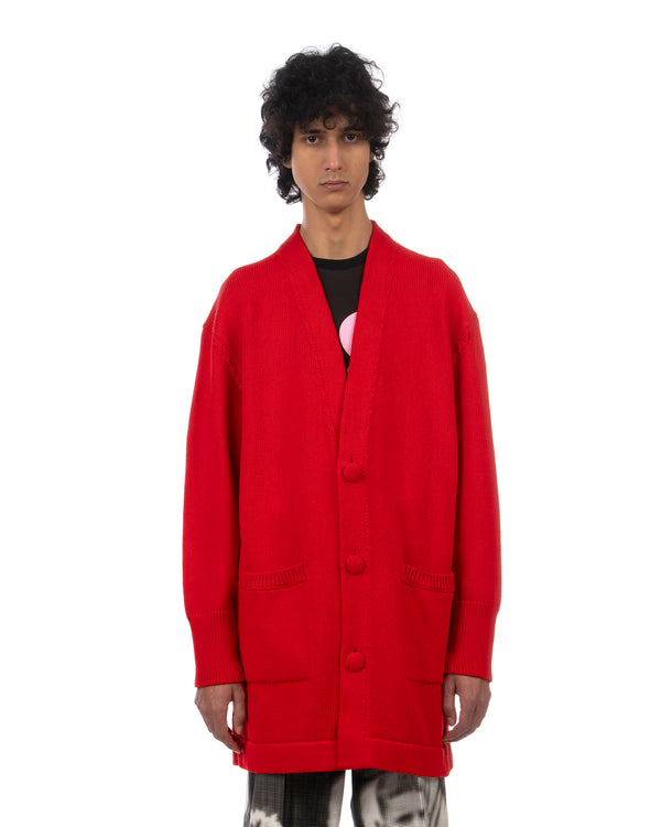 Walter Van Beirendonck | Starry Eyes Knitted Cardigan Red - Concrete