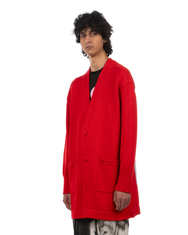 Walter Van Beirendonck | Starry Eyes Knitted Cardigan Red - Concrete