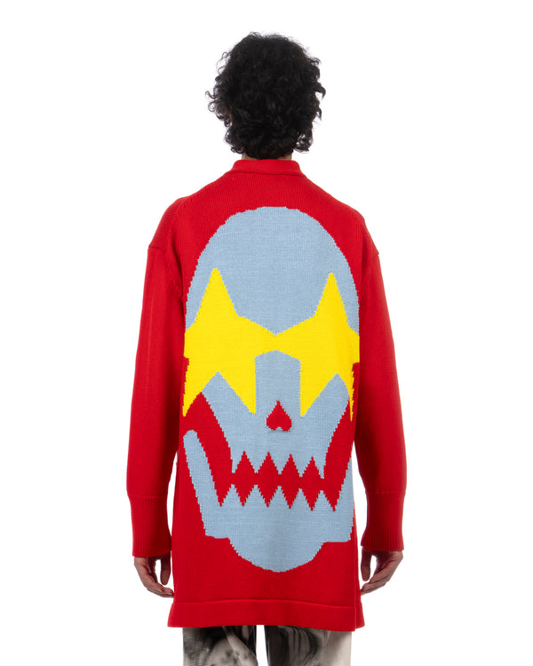 Walter Van Beirendonck | Starry Eyes Knitted Cardigan Red - Concrete