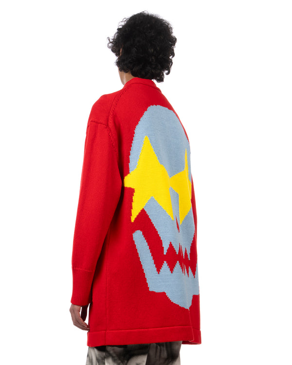Walter Van Beirendonck | Starry Eyes Knitted Cardigan Red - Concrete