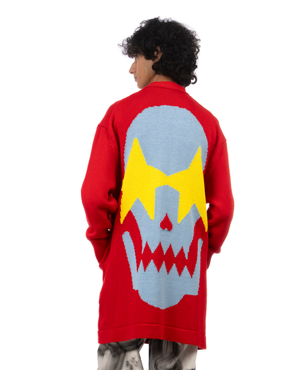 Walter Van Beirendonck | Starry Eyes Knitted Cardigan Red - Concrete