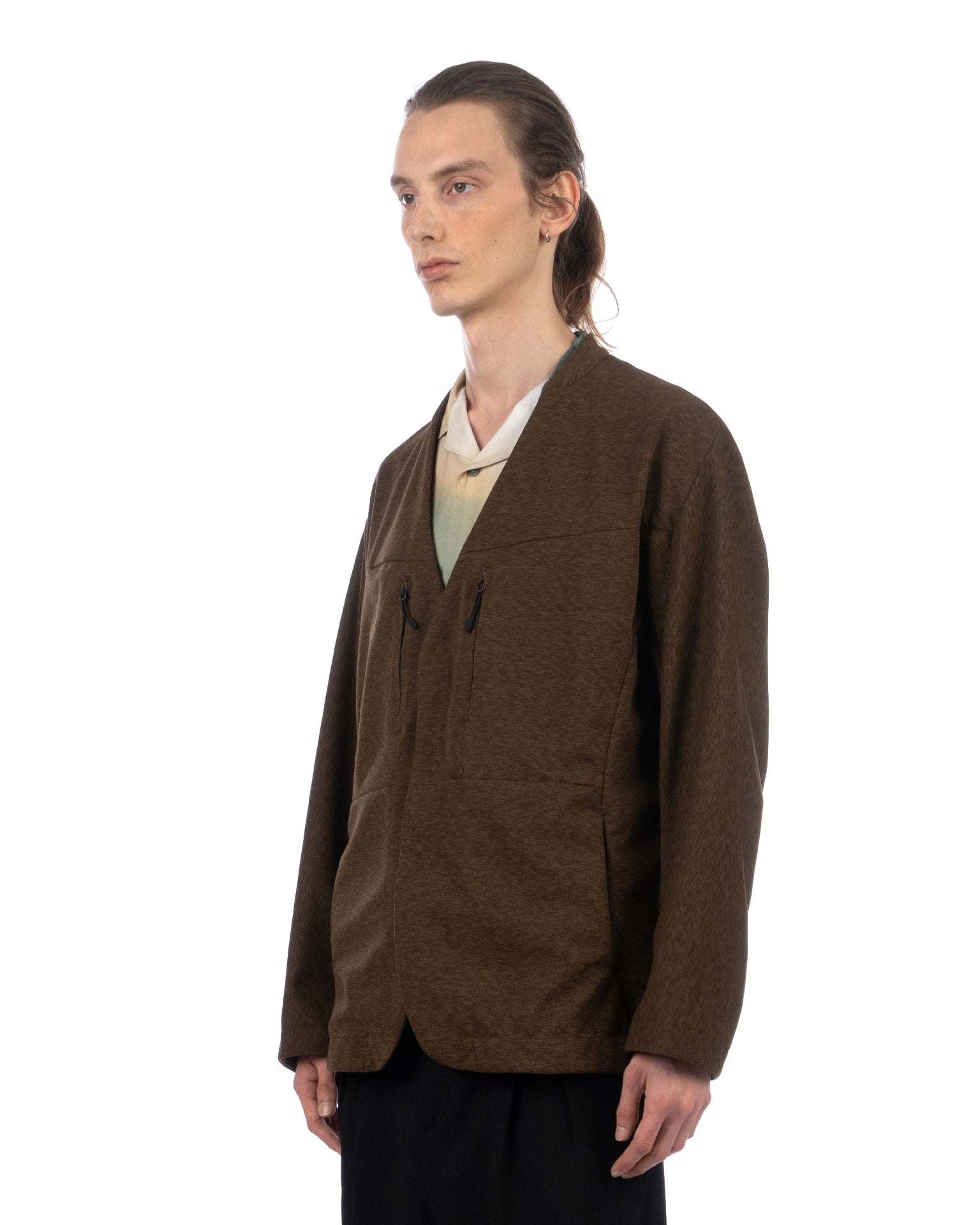 PANAMA JERSEY NO COLLAR JACKET