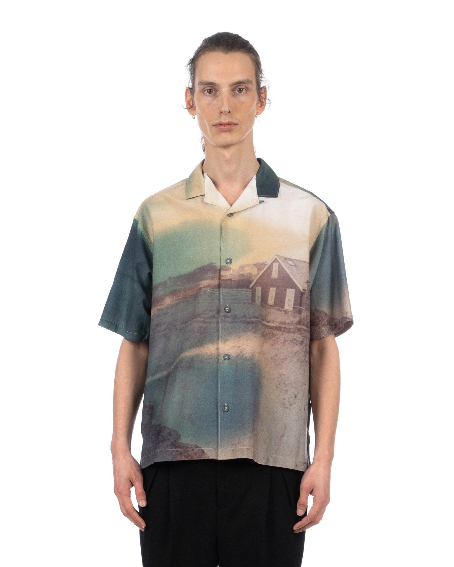 Lemaire Printed Regular Collar Shirt - Twisted Marble