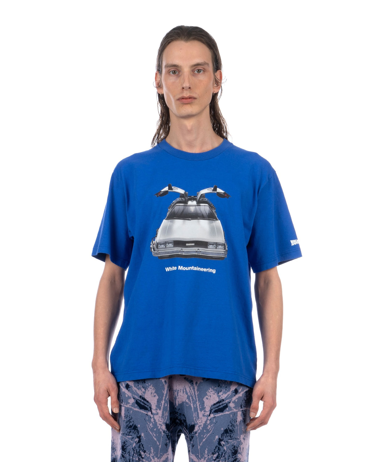 White Mountaineering | Delorean T-Shirt Blue - Concrete