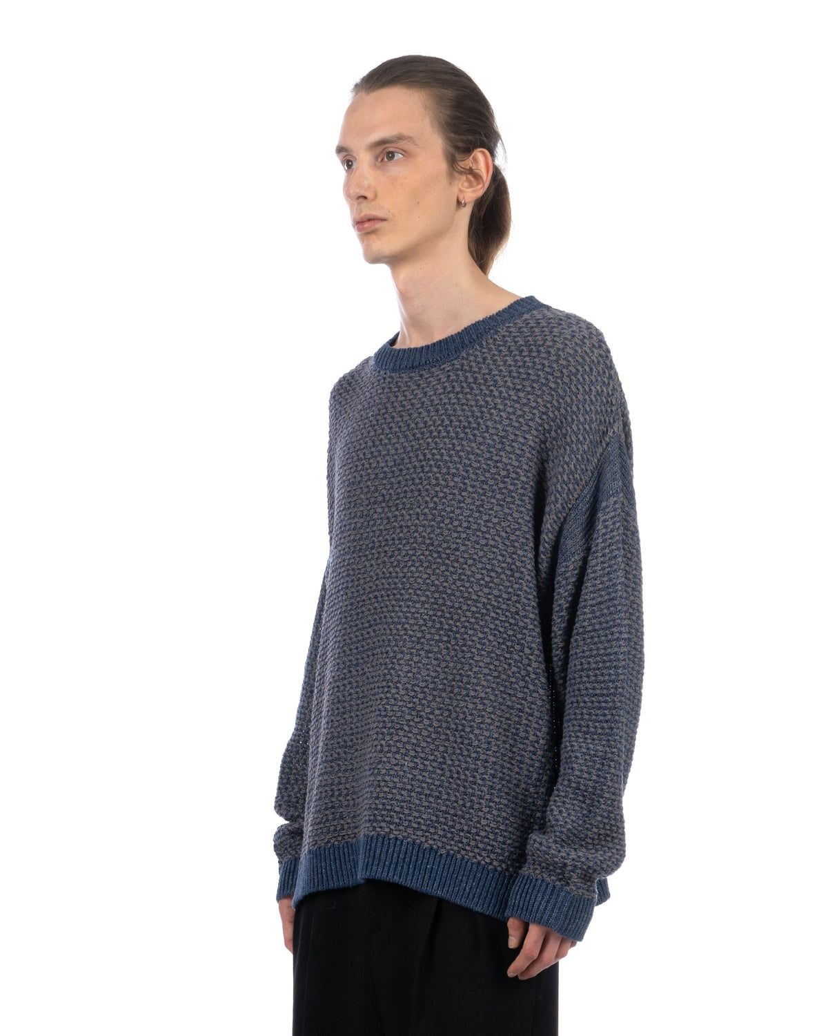 White Mountaineering | Cotton/Linen Knit Pullover Charcoal - Concrete