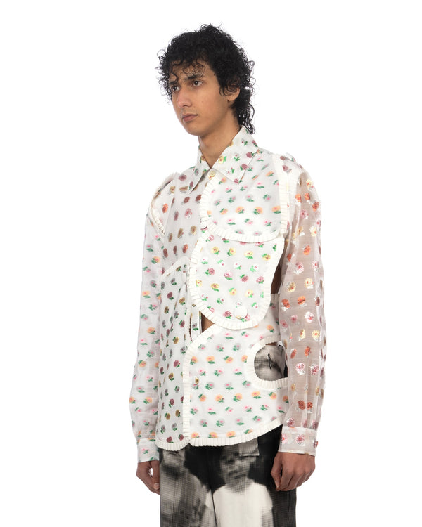 Walter Van Beirendonck | Arp Art Ruffles Shirt Patchwork - Concrete