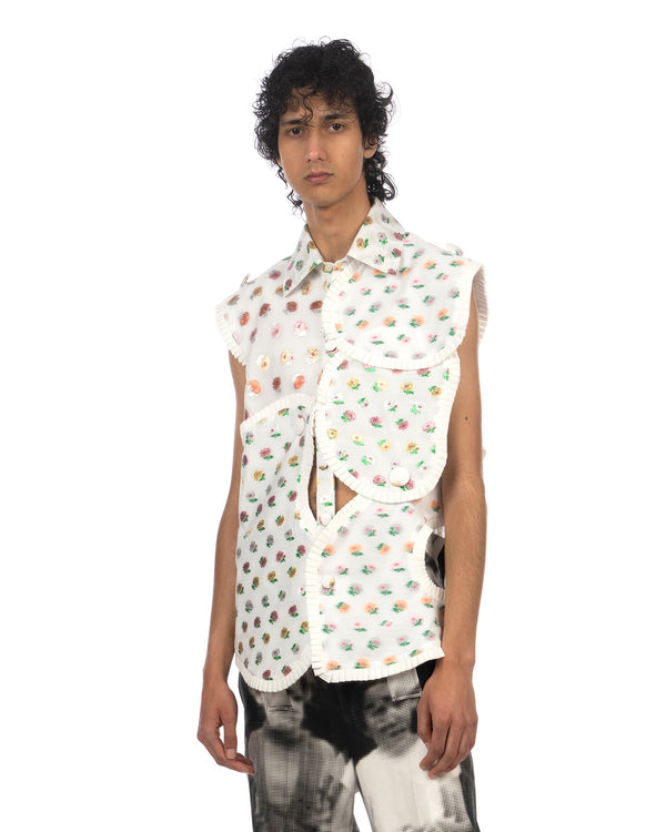 Walter Van Beirendonck | Arp Art Ruffles Shirt Patchwork - Concrete