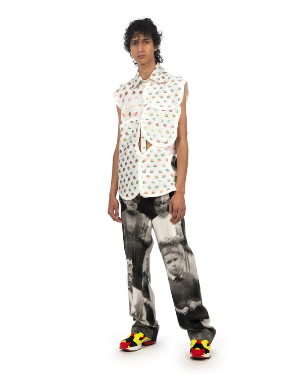 Walter Van Beirendonck | Arp Art Ruffles Shirt Patchwork - Concrete