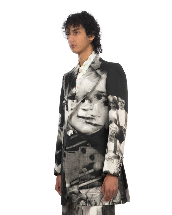Walter Van Beirendonck | Tarot Blazer Jacket Glitch CC20 - Concrete