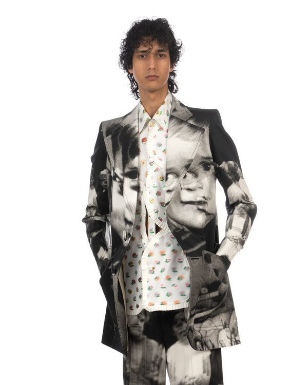 Walter Van Beirendonck | Tarot Blazer Jacket Glitch CC20 - Concrete