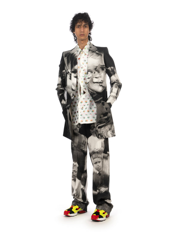 Walter Van Beirendonck | Arp Art Ruffles Shirt Patchwork - Concrete