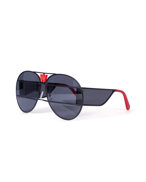 Walter Van Beirendonck | x KOMONO Brutal Pilot Sunglasses Black